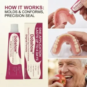 Dobshow® ThermoFit Comfort Seal Pro Denture Adhesive FDA Certified (Clinically Proven 96-Hour Lock Hold for Secure, Comfortable Zinc-Free Denture Fit )