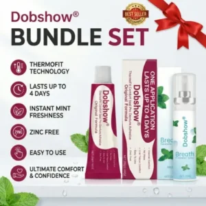 Dobshow® ThermoFit Comfort Seal Pro Denture Adhesive FDA Certified (Clinically Proven 96-Hour Lock Hold for Secure, Comfortable Zinc-Free Denture Fit )