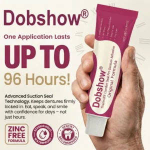 ⏰LIMITED SPECIAL OFFER⏰Dobshow® ThermoFit Comfort Seal Pro Denture Adhesive🔥 FDA Certified (Clinically Proven 96-Hour Lock Hold for Secure, Comfortable & Zinc-Free Denture Fit 🦷)