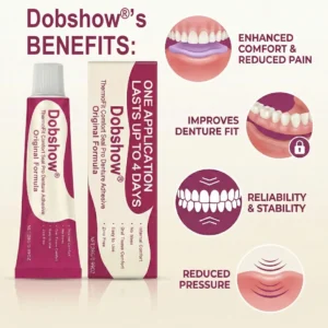 ⏰LIMITED SPECIAL OFFER⏰Dobshow® ThermoFit Comfort Seal Pro Denture Adhesive🔥 FDA Certified (Clinically Proven 96-Hour Lock Hold for Secure, Comfortable & Zinc-Free Denture Fit 🦷)