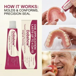 ⏰LIMITED SPECIAL OFFER⏰Dobshow® ThermoFit Comfort Seal Pro Denture Adhesive🔥 FDA Certified (Clinically Proven 96-Hour Lock Hold for Secure, Comfortable & Zinc-Free Denture Fit 🦷)