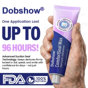 🔥Dobshow® ComfortSeal Max Denture Adhesive—🦷96-hour long-lasting, heat adaptive technology