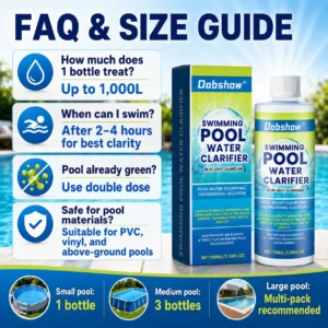 🎉Special limited-time discount🎉Dobshow®  Swimming Pool Water Clarifier-Ultra-concentrated and odor-free: 24-hour rapid algae rescue for long-lasting clarity and crystal-clear water🔥Best Seller🔥