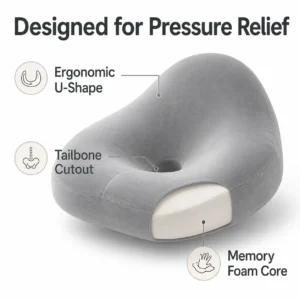 Dobshow® Long Sitting Beautiful Thighs Seat Cushion Office Thickened Version Home Sitting Cushion