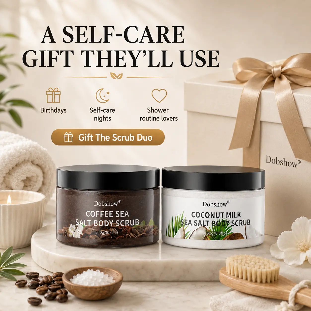 Dobshow® Sea Salt Body Scrub Duo