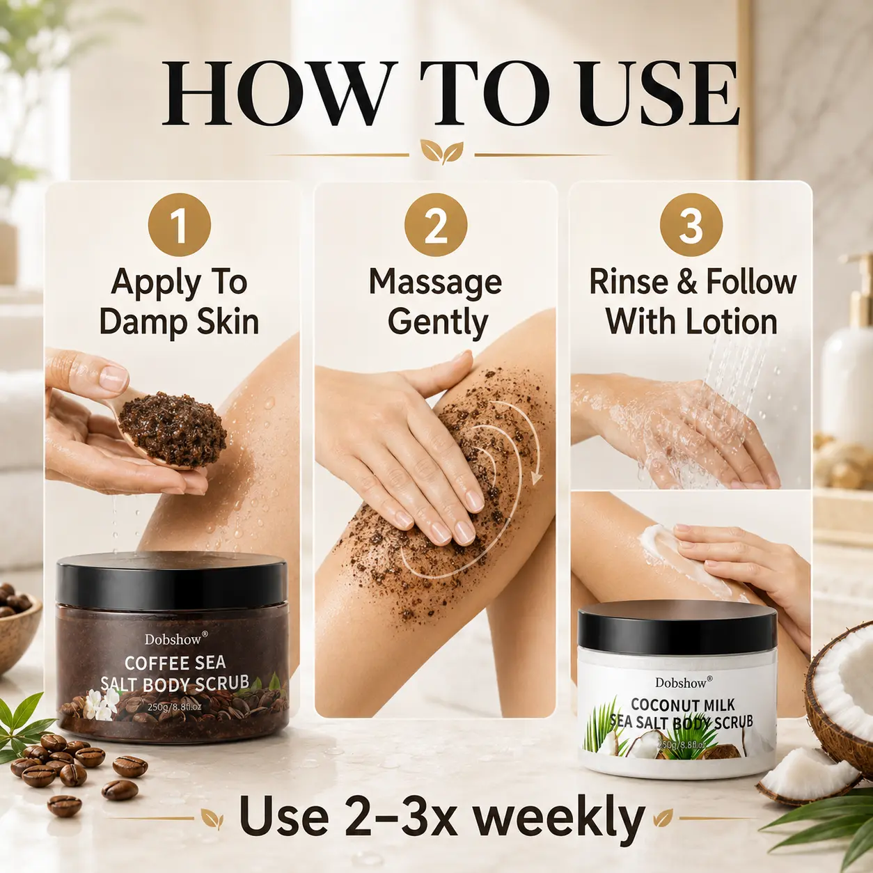Dobshow® Sea Salt Body Scrub Duo