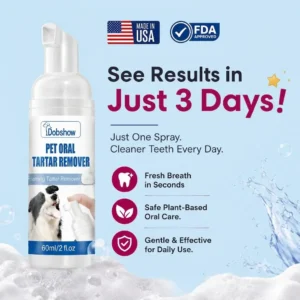 ✅End Pet Oral Problems⚡️Dobshow® 3-in-1 Pet Oral Care Spray-For Dogs & Cats of All Sizes🐶🐱