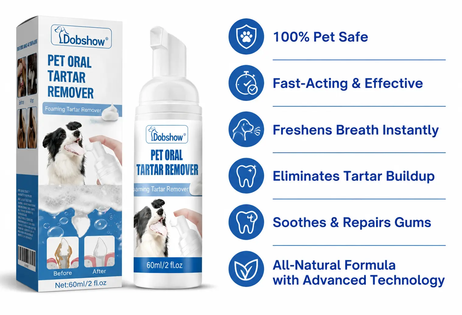 ✅End Pet Oral Problems⚡️Dobshow® 3-in-1 Pet Oral Care Spray-For Dogs & Cats of All Sizes🐶🐱
