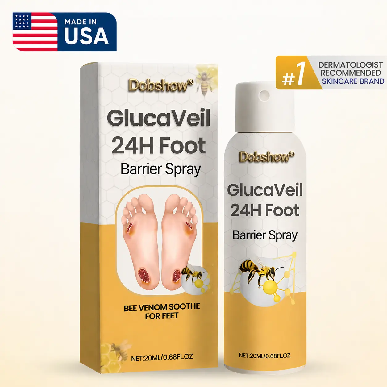 💥 100K+ SOLD!🔥 Dobshow® GlucaVeil: 24H Anti-Friction Foot Armor 🦶✨