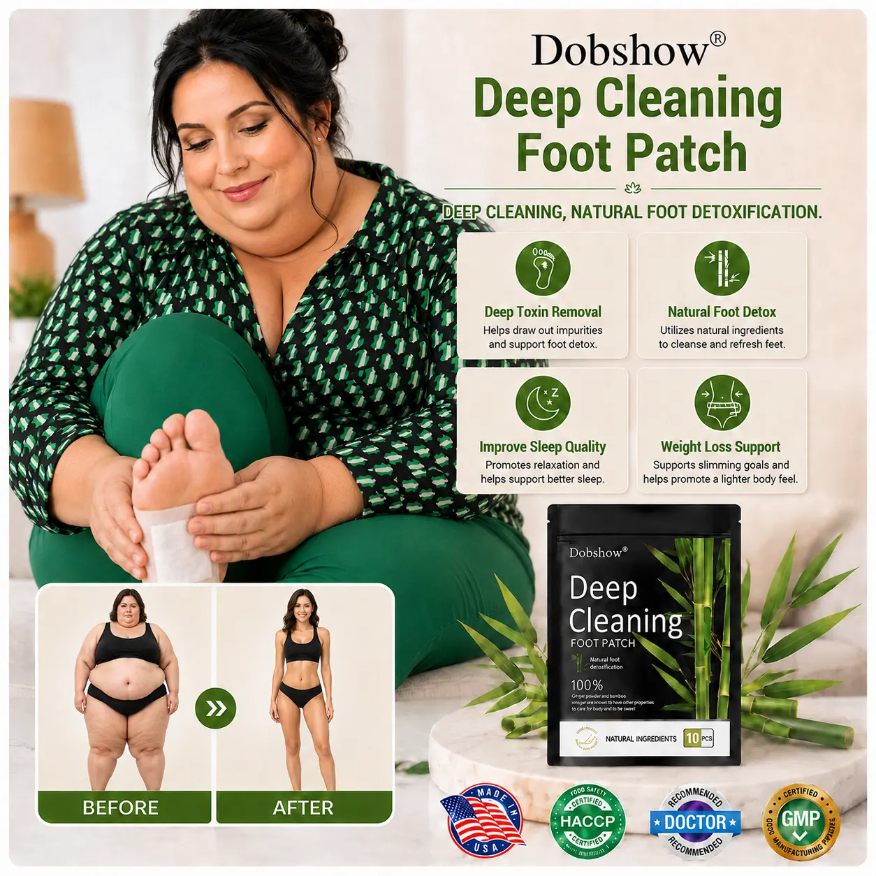 💥 150K+ SOLD 💕 - Dobshow® New High-Efficiency Foot Fat-Burning Weight Loss Detox Pads