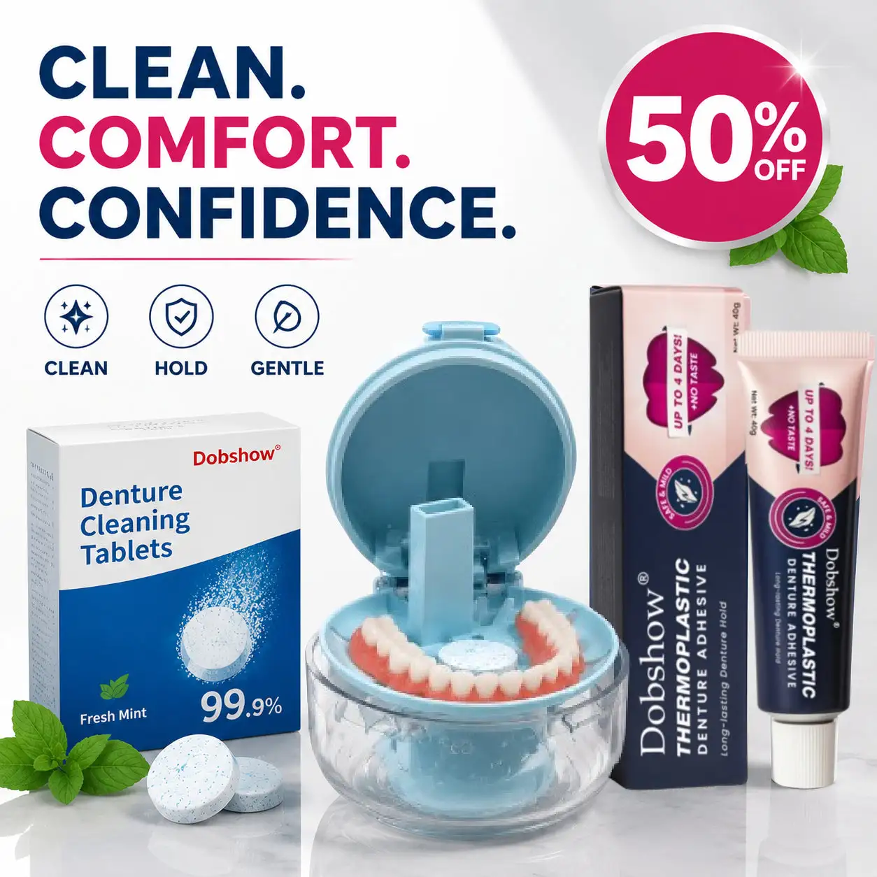 🔥100K+ SOLD🔥 Dobshow® Thermoplastic Denture Adhesive - All Day Secure