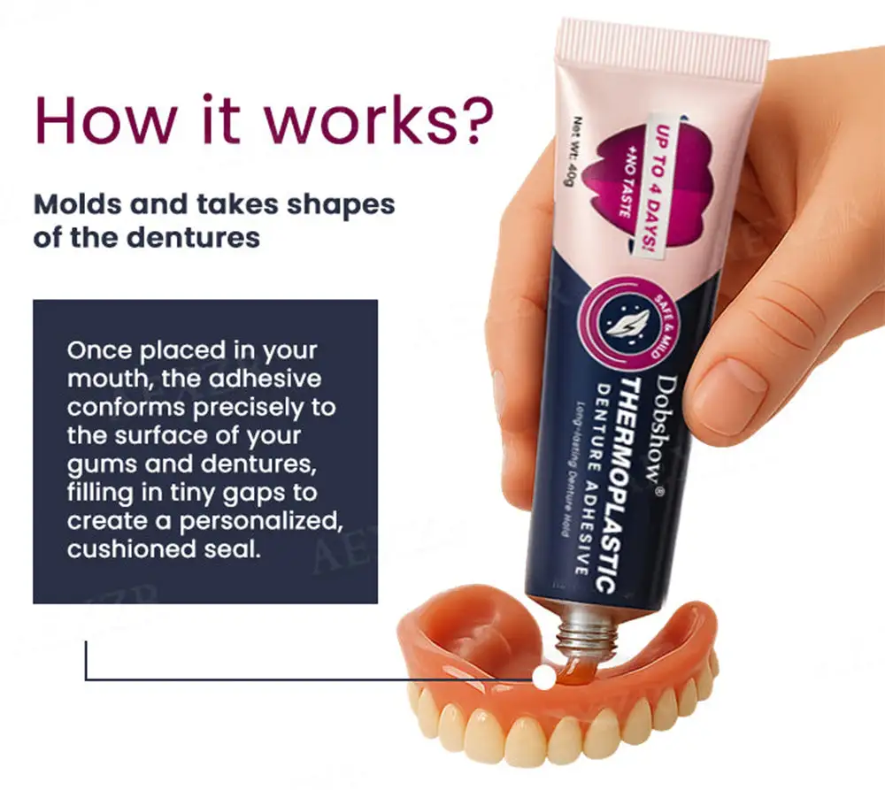 🔥100K+ SOLD🔥 Dobshow® Thermoplastic Denture Adhesive - All Day Secure