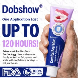 ⚡LIMITED SPECIAL OFFER⚡Dobshow® ComfortSeal Max Denture Adhesive | Up to 120-Hour Hold