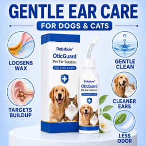 OFFICIAL
BRAND
Dobshow® OticGuard Pet Ear Solution For Bacterial, Yeast & Ear Mite Care