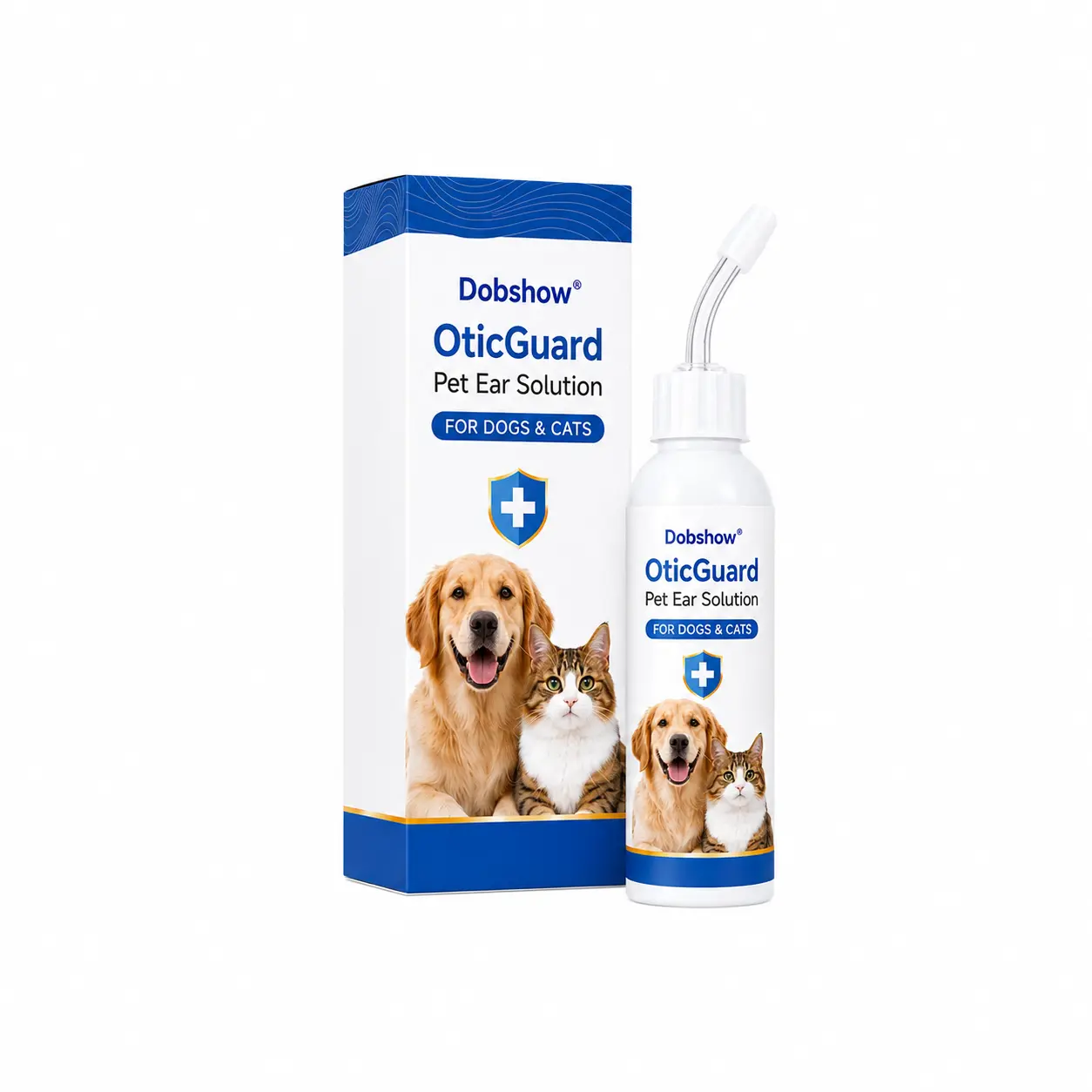 OFFICIAL
BRAND
Dobshow® OticGuard Pet Ear Solution For Bacterial, Yeast & Ear Mite Care