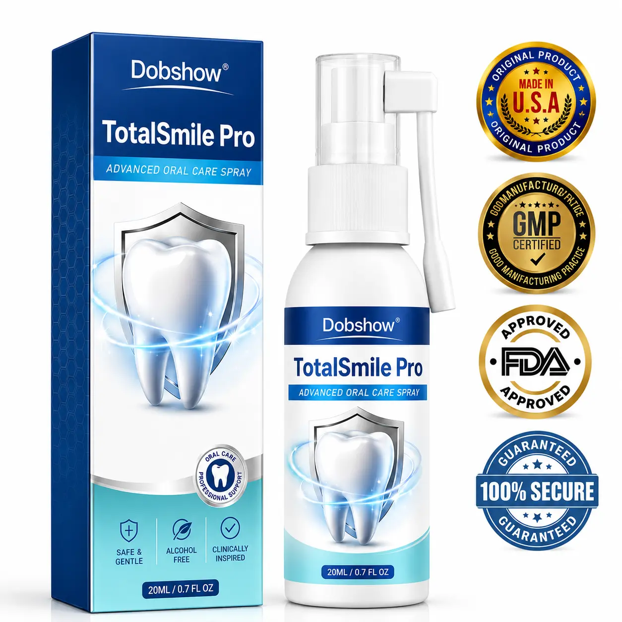 OFFICIAL
BRAND
Dobshow® TotalSmile Pro – Advanced Surface Stain Removal & Enamel Care System