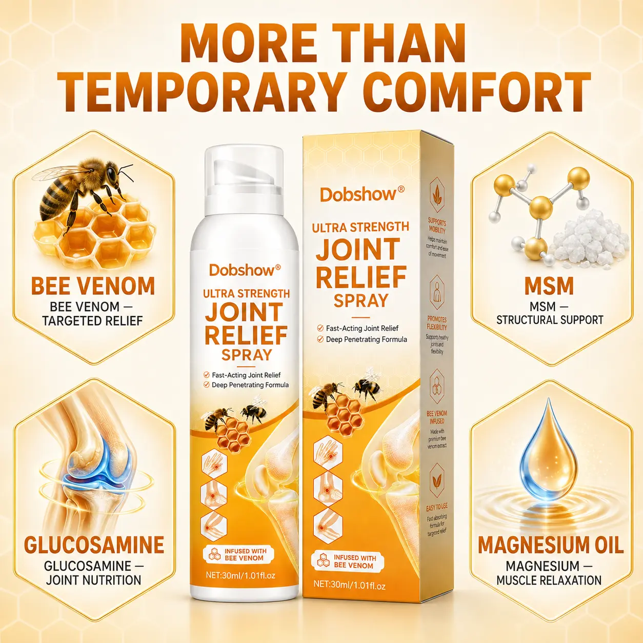 OFFICIAL
BRAND
🔥LIMITED SPECIAL OFFER🔥Dobshow® Ultra Strength Joint Relief Spray