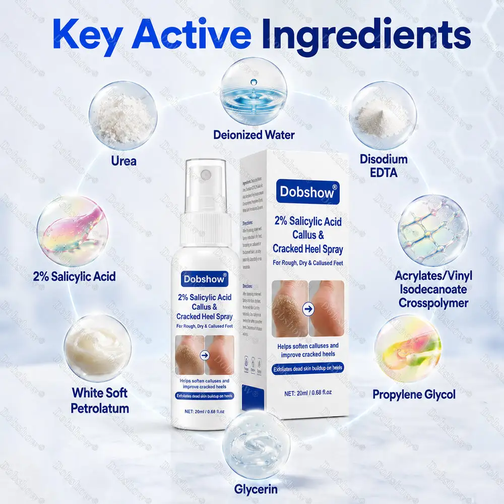 ⭐ Advanced Heel Repair ·Dobshow® 2% Salicylic Acid Callus & Cracked Heel Spray