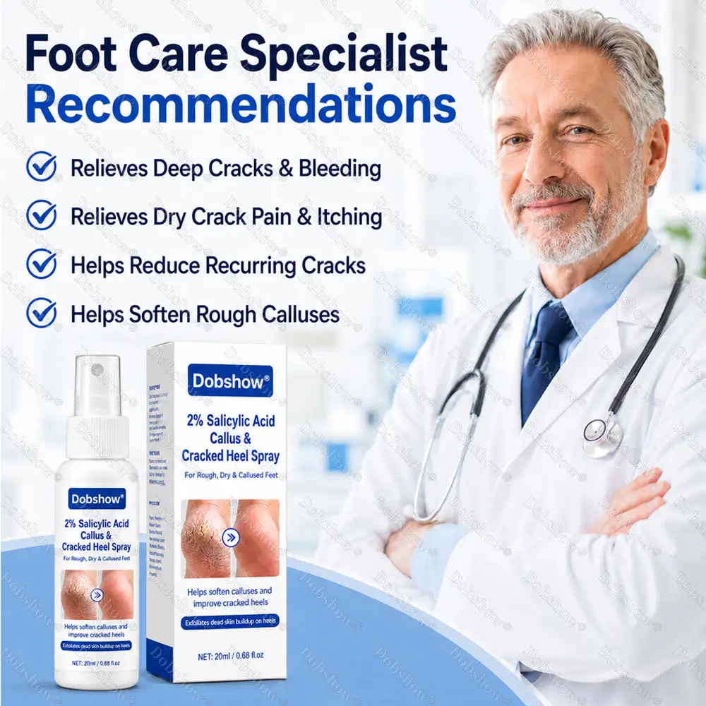 ⭐ Advanced Heel Repair ·Dobshow® 2% Salicylic Acid Callus & Cracked Heel Spray