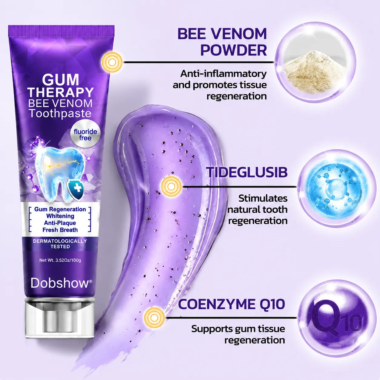 100K+ SOLD 🔥 Dobshow® VioCore Bee Venom Dental Treatment Toothpaste
– derealis