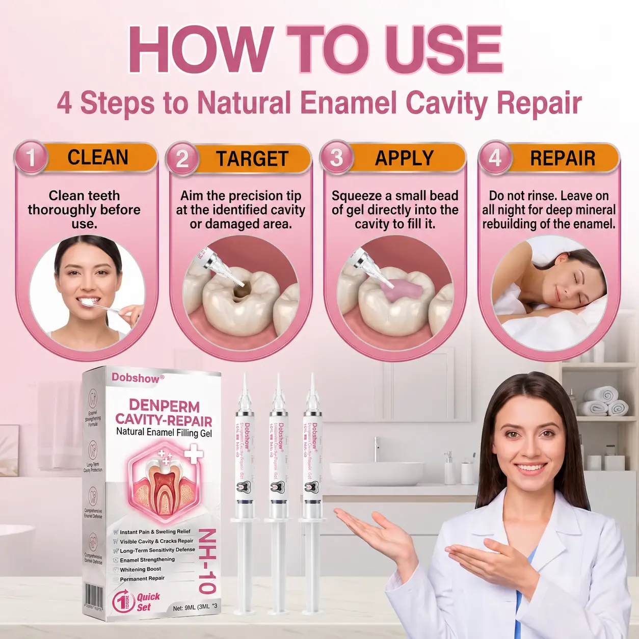Dobshow® 🦷 DenPerm Cavity-Repair Advanced Enamel Filling Gel